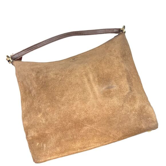 Kate Spade Brown Suede Leather Handle Purse - Picture 1 of 10